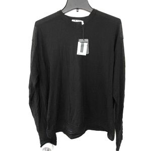 T by Alexander Wang Mixed Stitch Textured Sweater